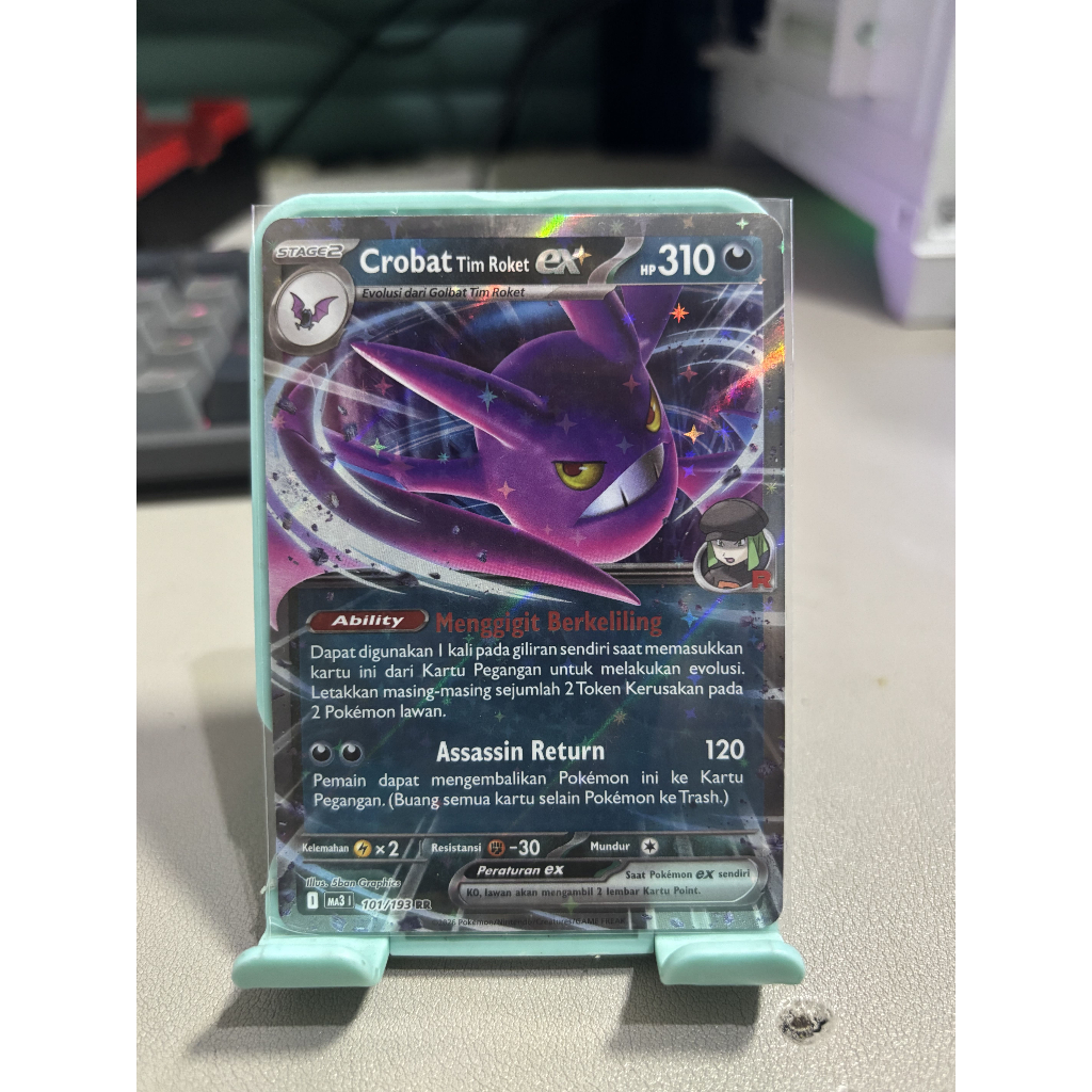 Crobat Tim Roket Ex RR - Pokemon TCG Indo Original