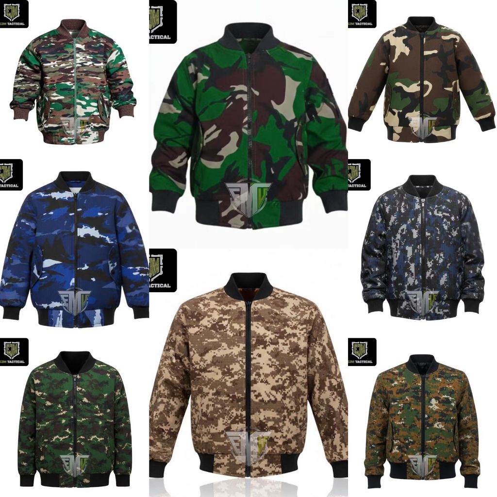 Jaket Anak  Loreng - Jaket Anak Bomber