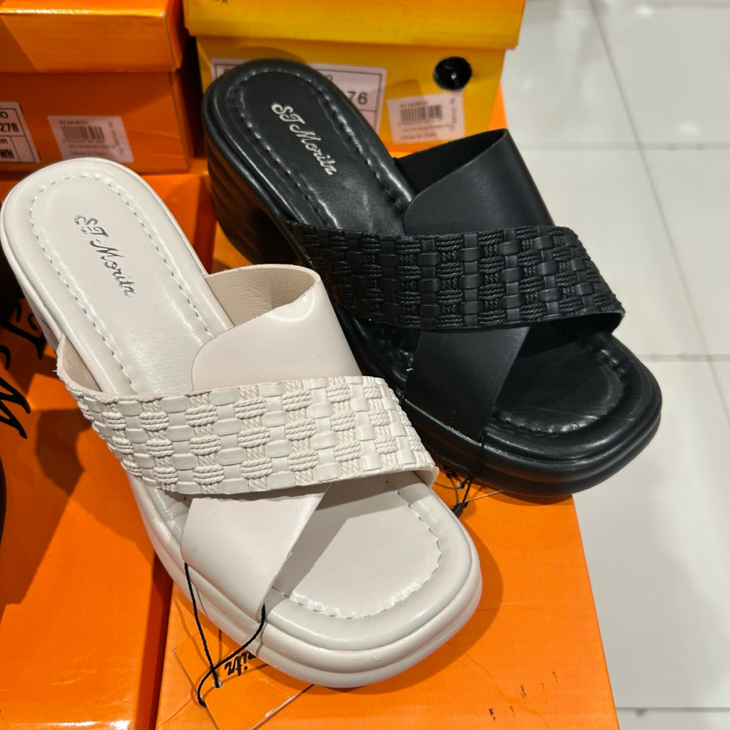 sandal wanita heels 9cm ringan ST.MORITZ original