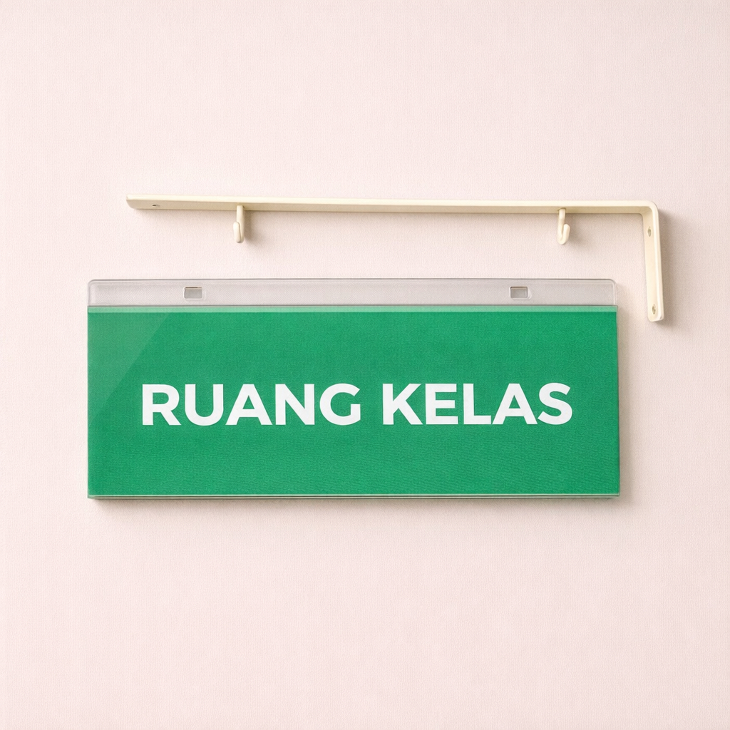 Papan Akrilik Tanda Ruang Kelas | Akrilik Gantung Ruang Kelas | Gantungan Tanda Ruang Kelas