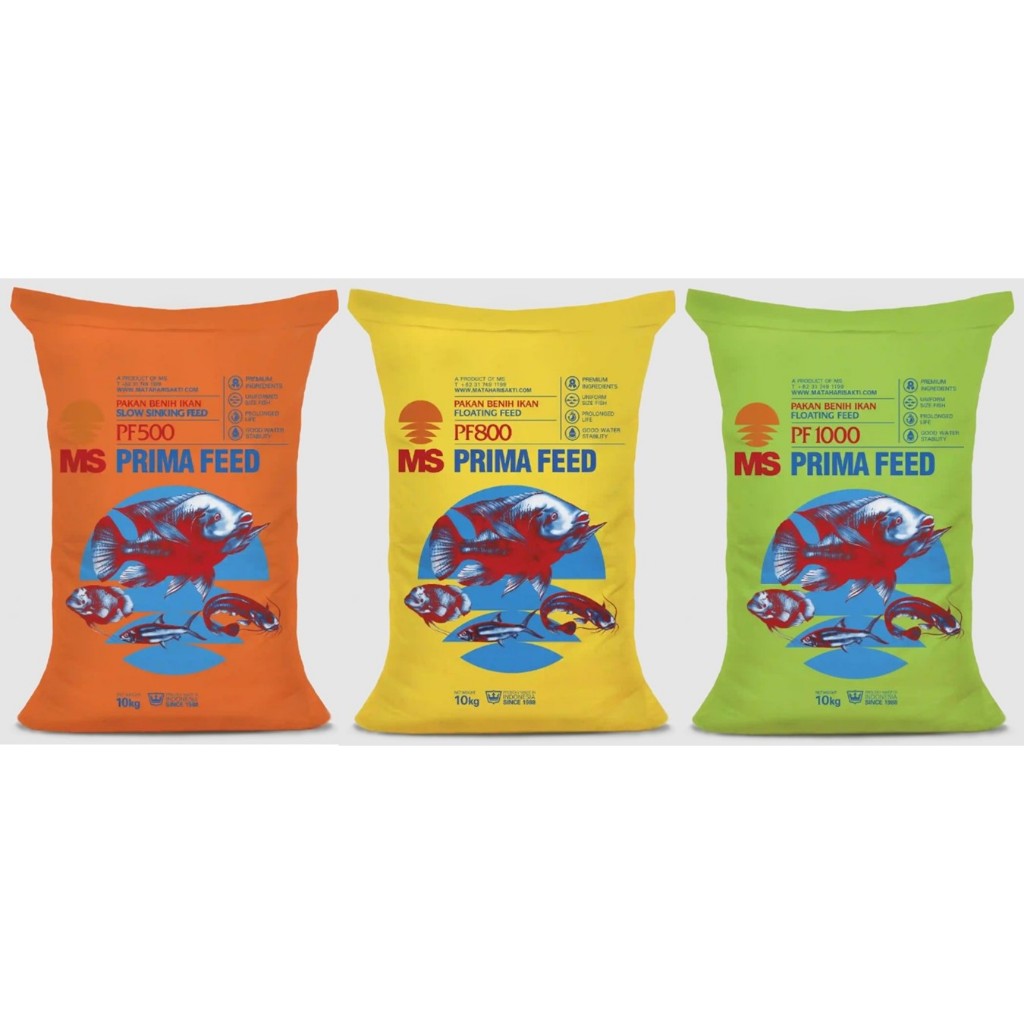 KARUNGAN 10KG MS PRIMA FEED PF500, PF 800, PF 1000 || PAKAN BENIH IKAN DAN UDANG