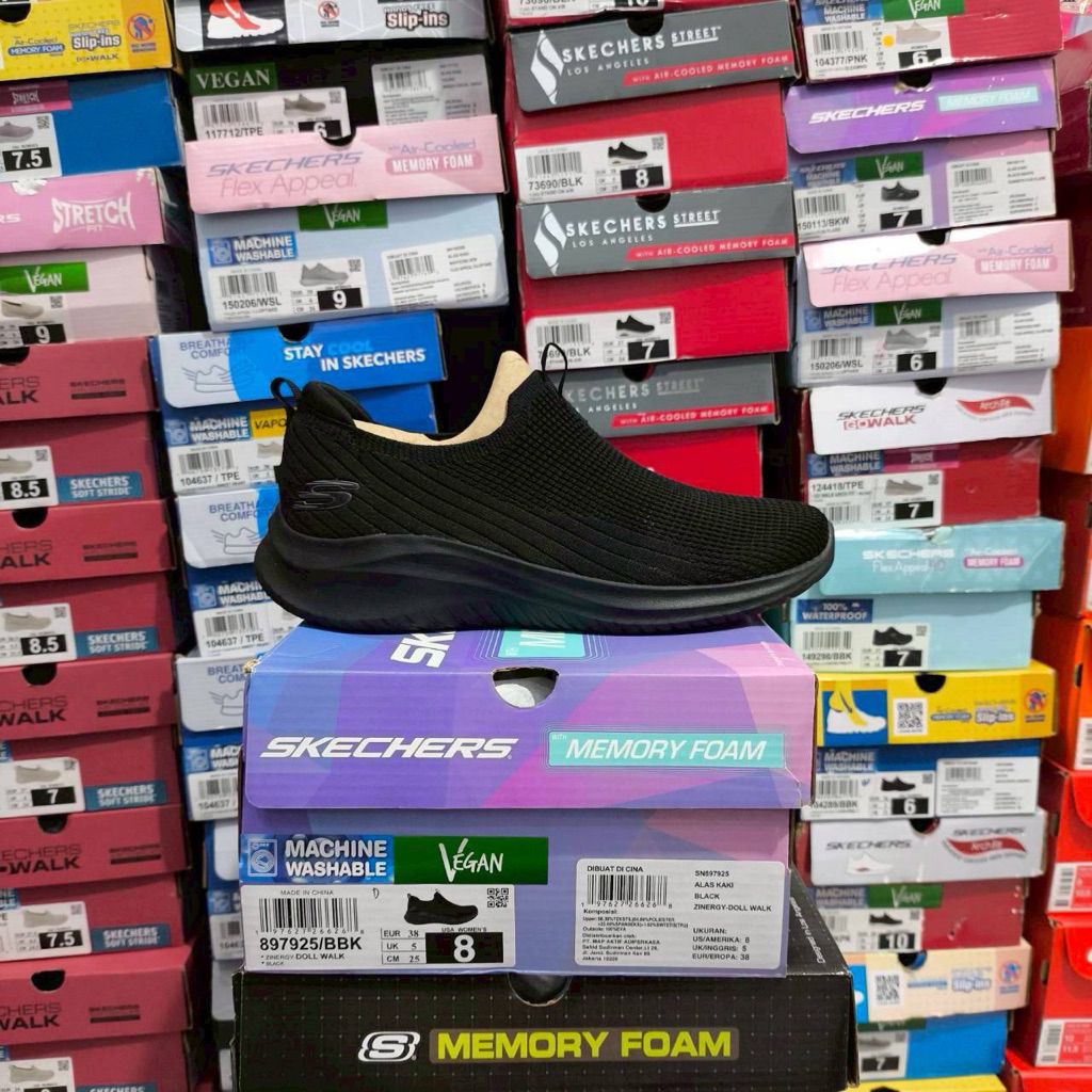 Sepatu Skechers Slip On "Full Black"