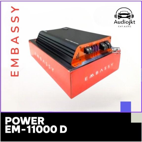 EMBASSY EM-11000D Power Amplifier Monoblock Class D 1 Channel 1000W RMS Remote Control