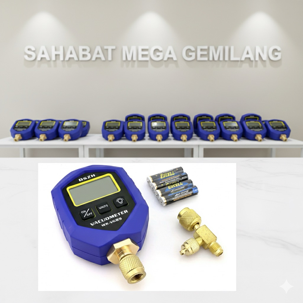 WK-VG88 Digital Manifold Vacuum Pressure Gauges Testing AC