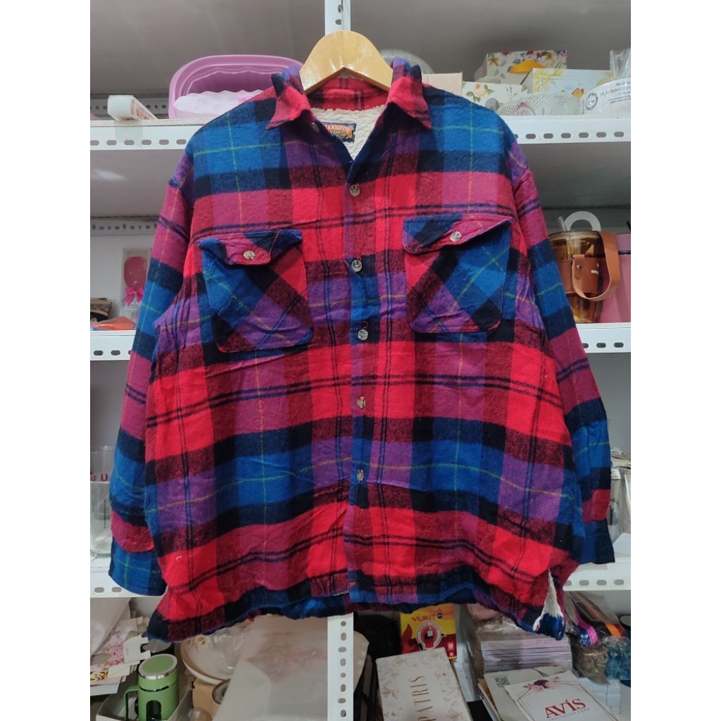 Flannel jacket inner Sherpa Veterano size on tag M fit (120 P 67)