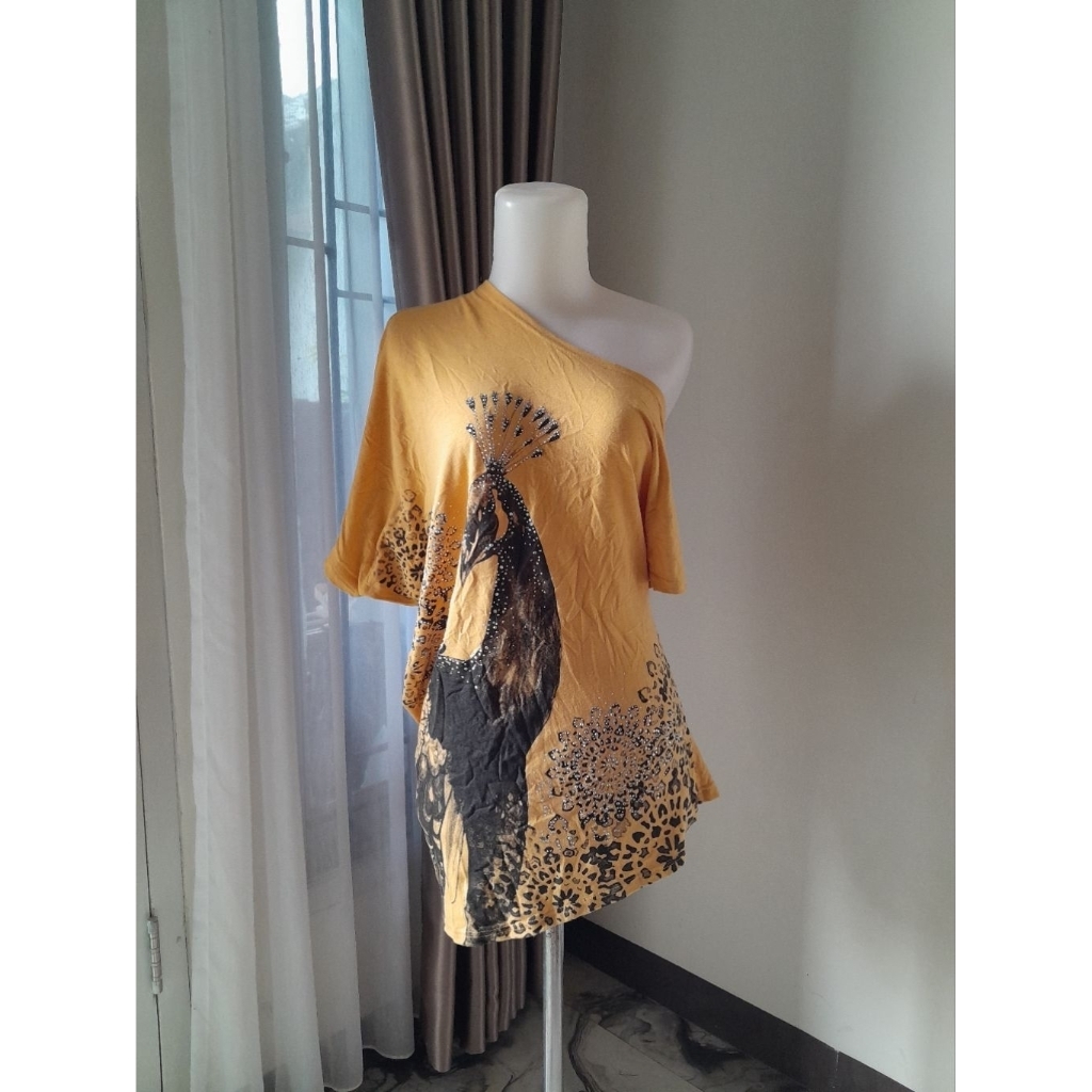 Oversize Asimetris Blouse, Blouse Asimetris Jumbo, Blouse Jumbo