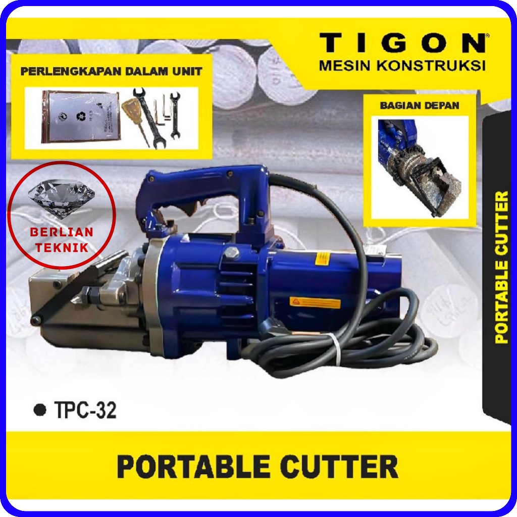 Portable Rebar Steel Bar Cutter Tigon TPC 32