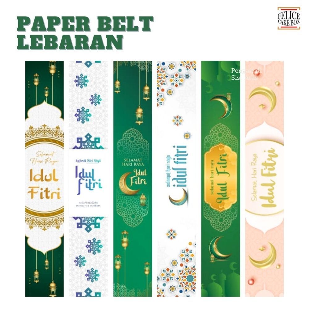 PAPER BELT LEBARAN 49X5 CM / BELT LEBARAN / BELT IDUP FITRI / KERTAS SELEMPANG LEBARAN / BELT HAMPER