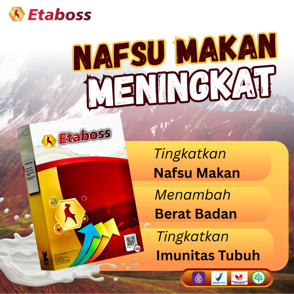 Original Etaboss Susu Nafsu Makan Anak Dewasa Solusi Gemuk Badan Pengemuk Badan 200 Gram