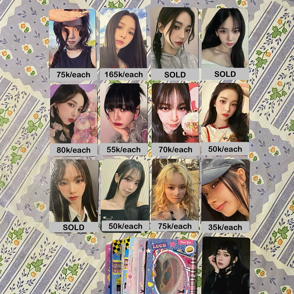 TAKE ALL Photocard PC Official  Karina Winter Giselle Aespa Caendy Synk Yes24 LD Antique Hand Mirror