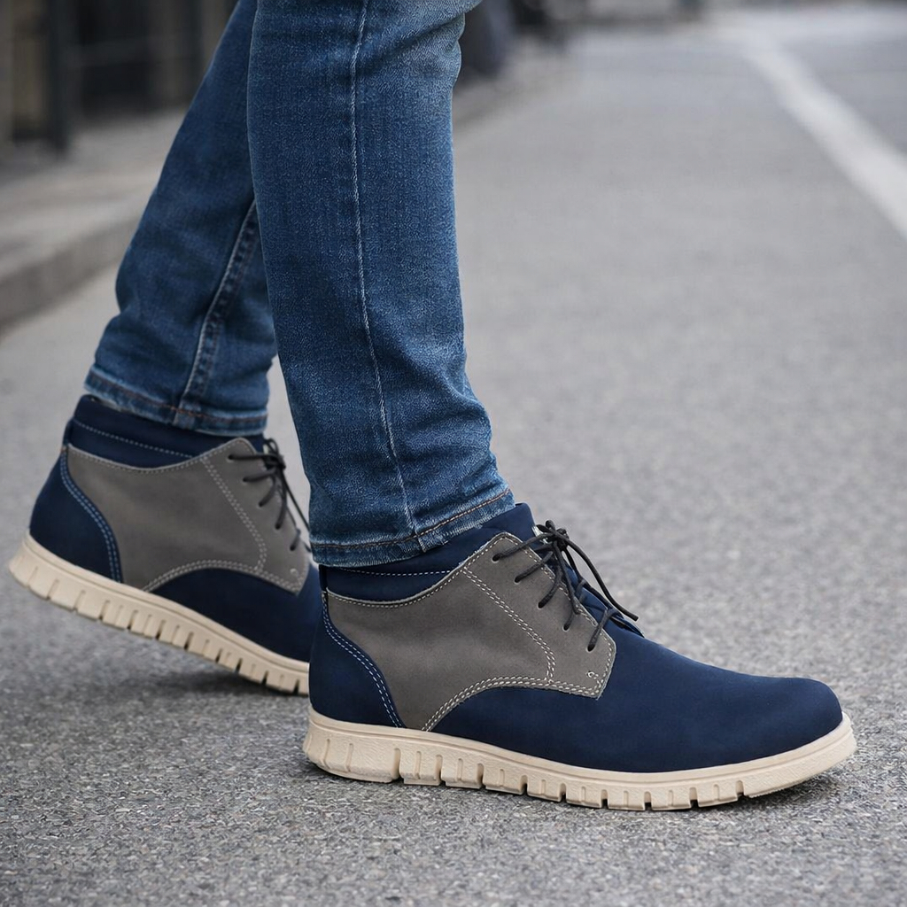 Sepatu Pria Gino Mariani Chuka Gilber Navy Boots Original