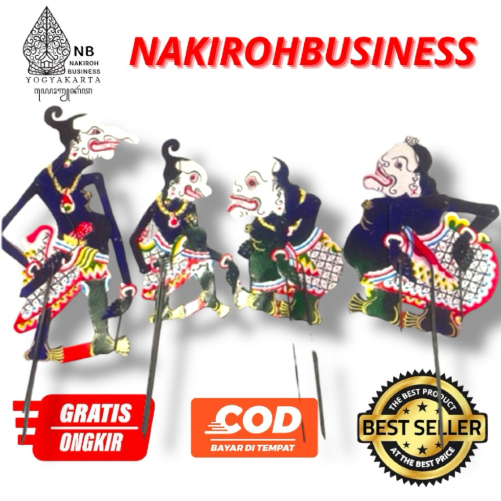 NAKIROHBUSINESS WAYANG kertas PUNOKAWAN KOMPLIT SEMAR GARENG PETRUK BAGONG
