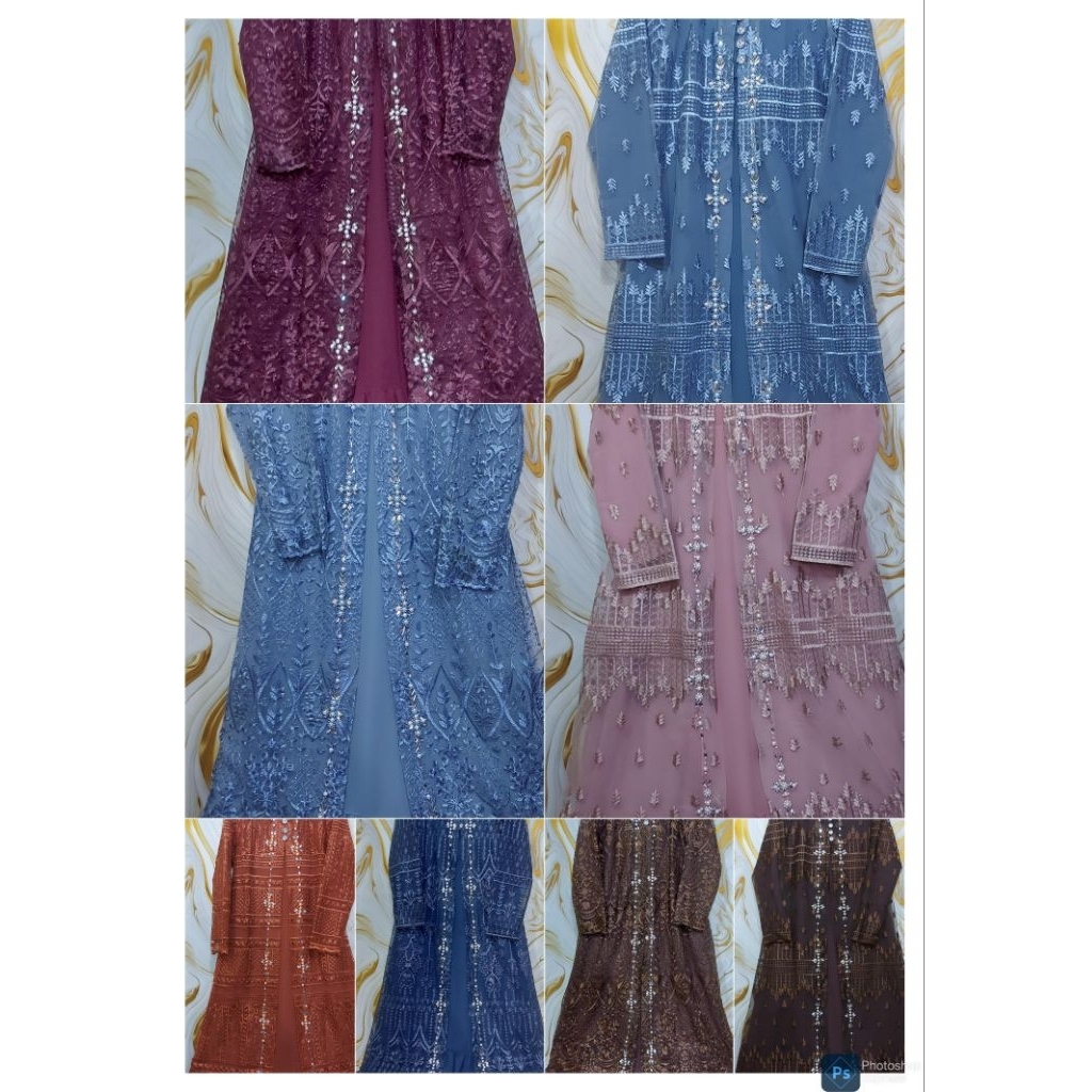 gamis pesta/gamis auter lepas pasang