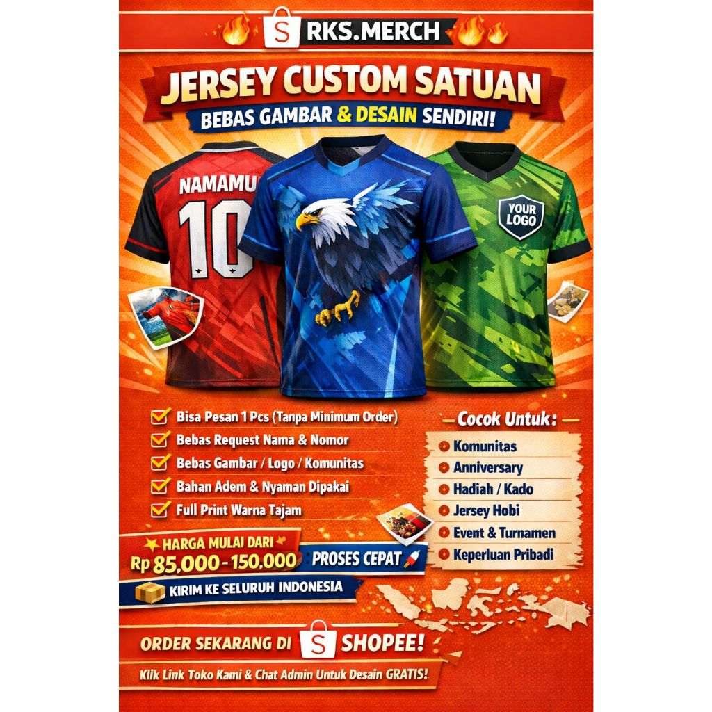 Jersey Custom Full Printing Dryfit