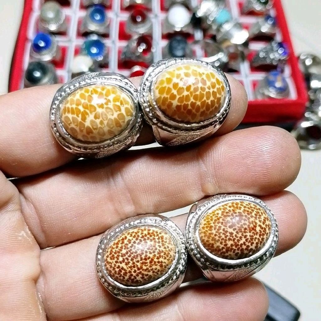 Batu cincin akik liwung tutul macan