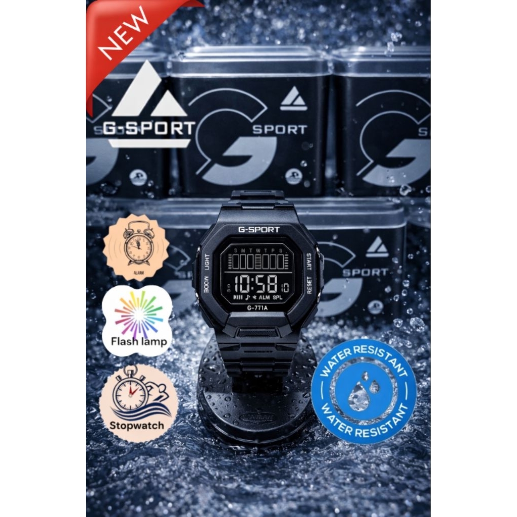 G-SPORT Digital G-771A|jam Tangan Murah Pria |Jam Sport Keren & Multifungsi