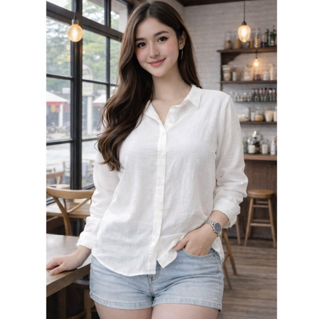 KEMEJA WANITA / KEMEJA CRINKLE  WANITA / KEMEJA WANITA OVERSIZE  / KEMEJA CRINKLE AIR FOLLOW PREMIUM