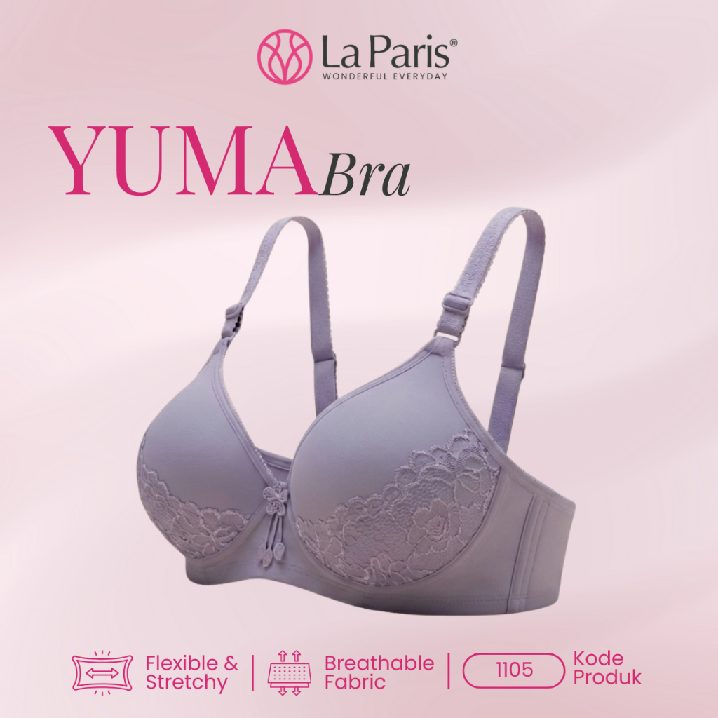 LA PARIS BH Wanita Tanpa Kawat Bra Premium Push Up Pakaian Dalam Size 38 - 44 Bra Tanpa Kawat Art YU