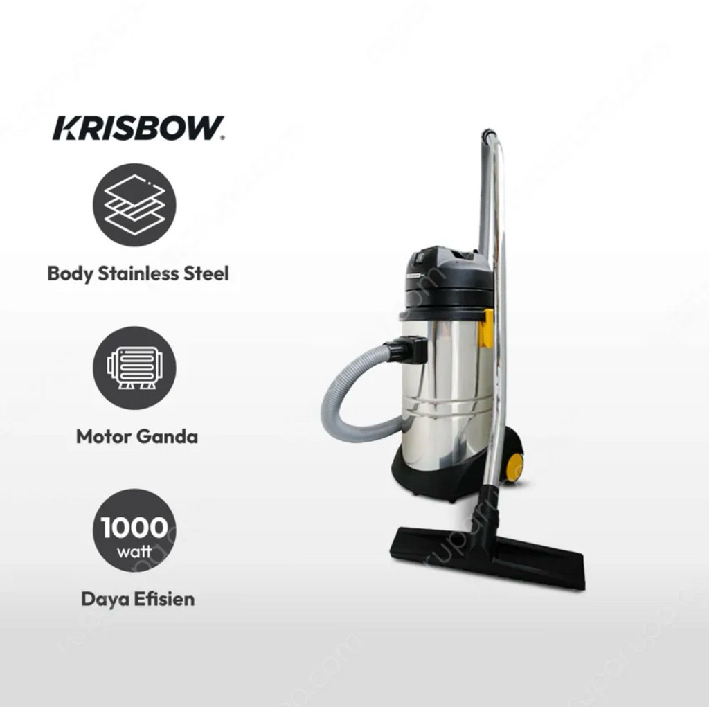Krisbow 30 Ltr Vacuum Cleaner Wet & Dry