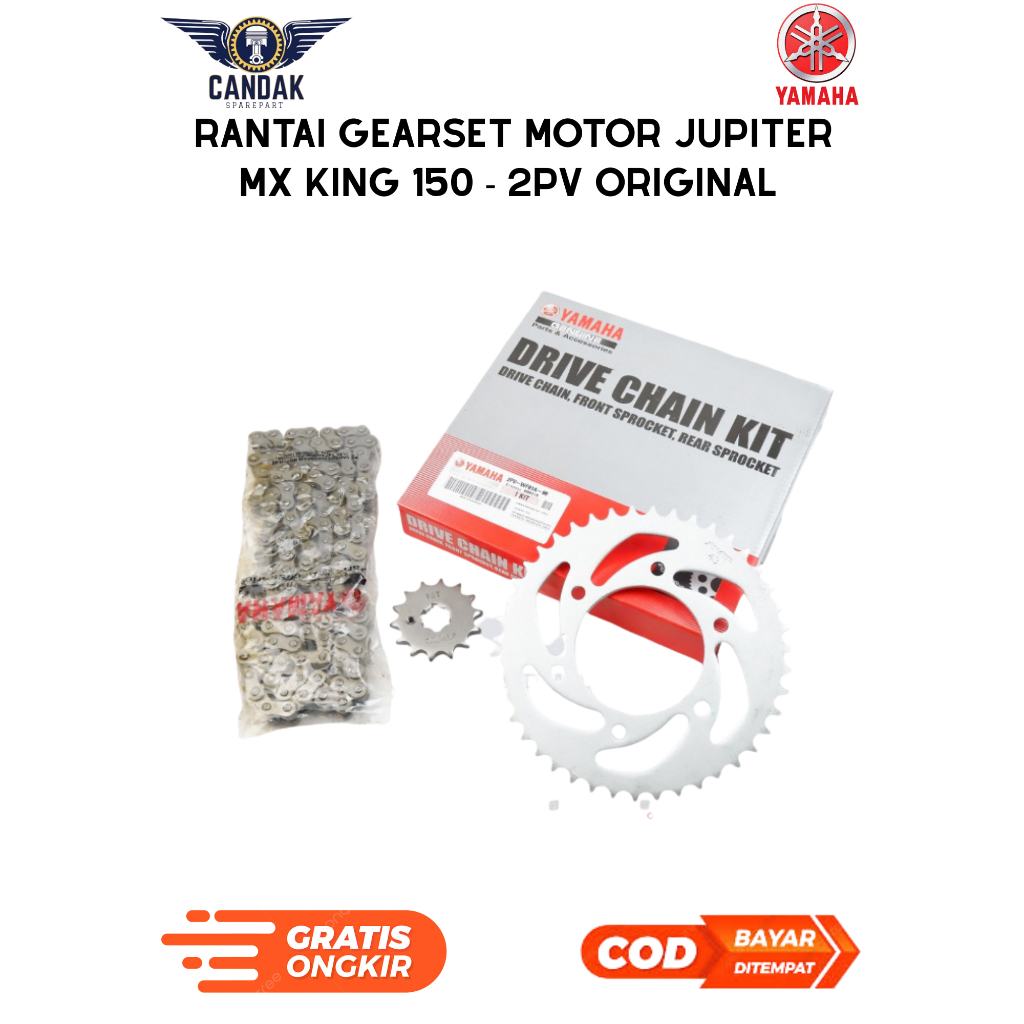Rantai Gearset Yamaha Jupiter MX King 150 2PV Original Premium – Gear Set MX King Ori Genuine Parts