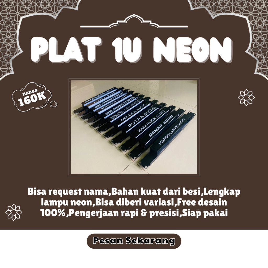 Plat 1U Neon, Bikin Rak Sound System Lebih Keren