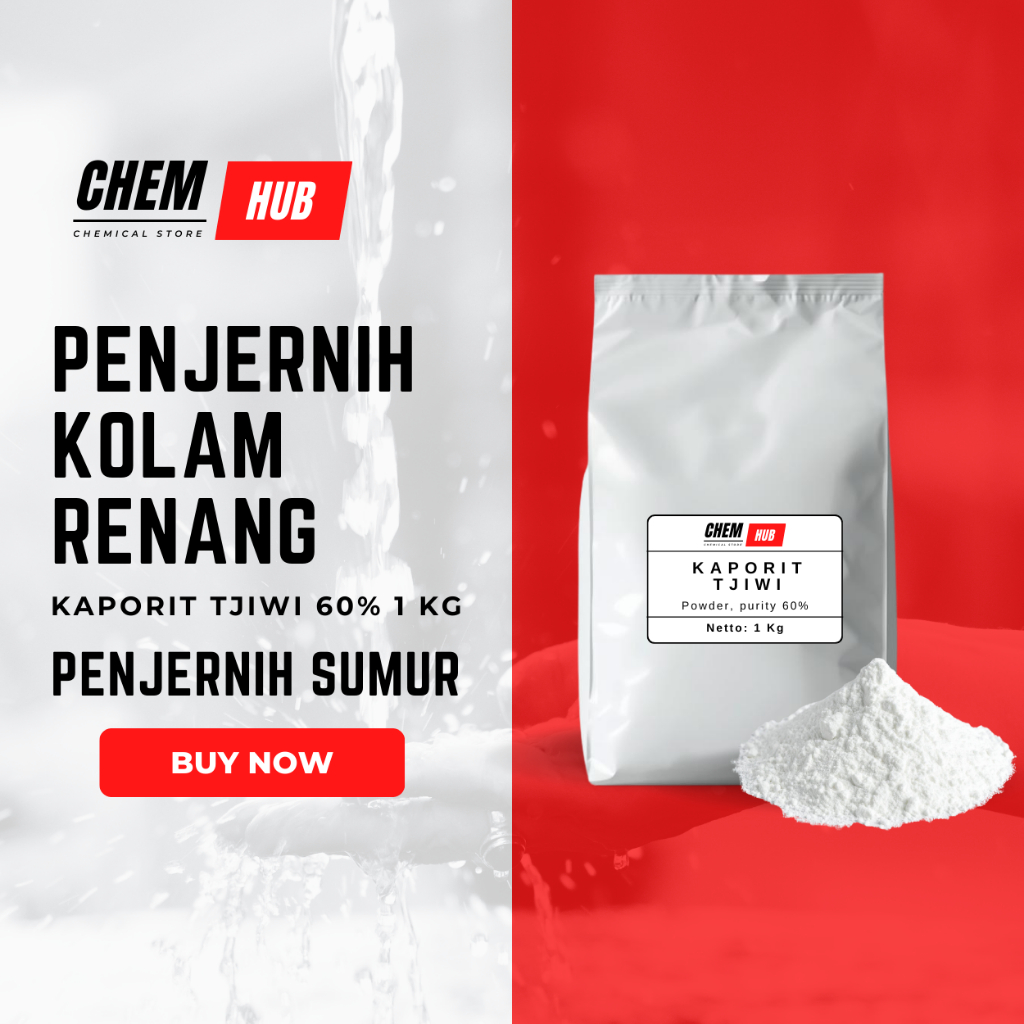 Kaporit Tjiwi Kimia 60% Kaporit Bubuk Tjiwi 1Kg