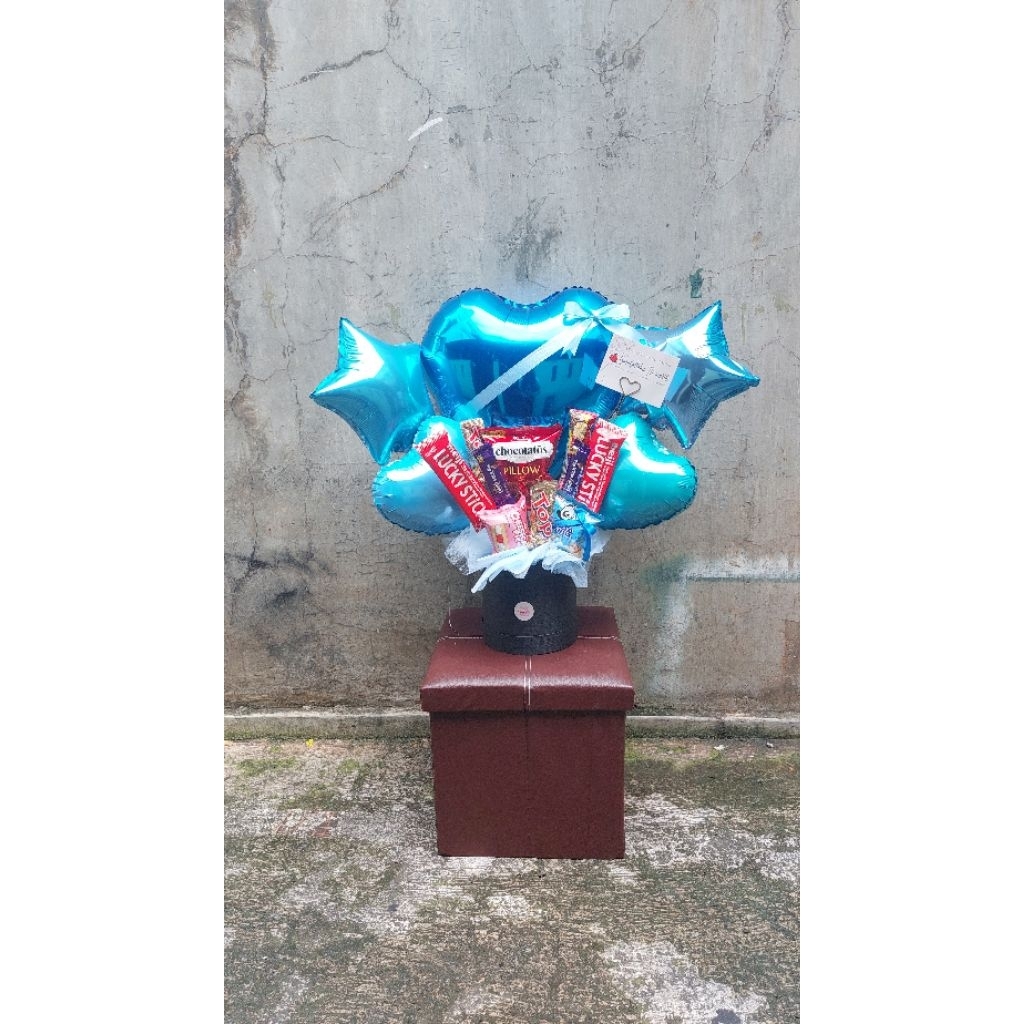 bouquet snack balon foil