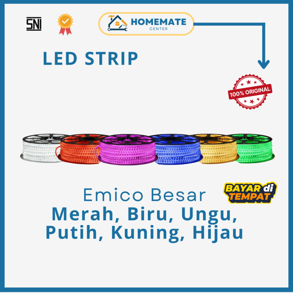 LED Strip Emico Besar - Selang Emico SMD 5050 High Quality - Lampu LED Estetik
