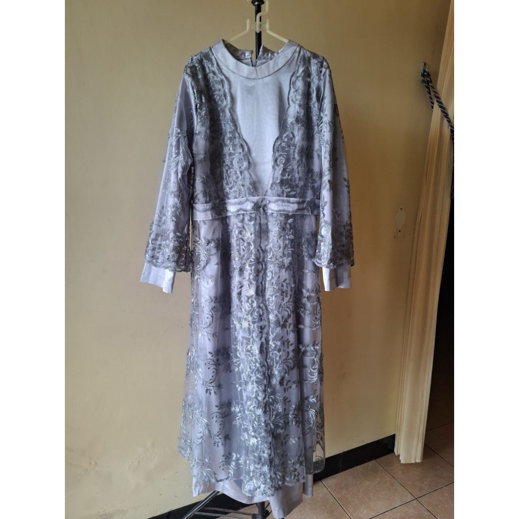 Dress / Gamis / Jubah Brukat Wanita Muslimah Preloved