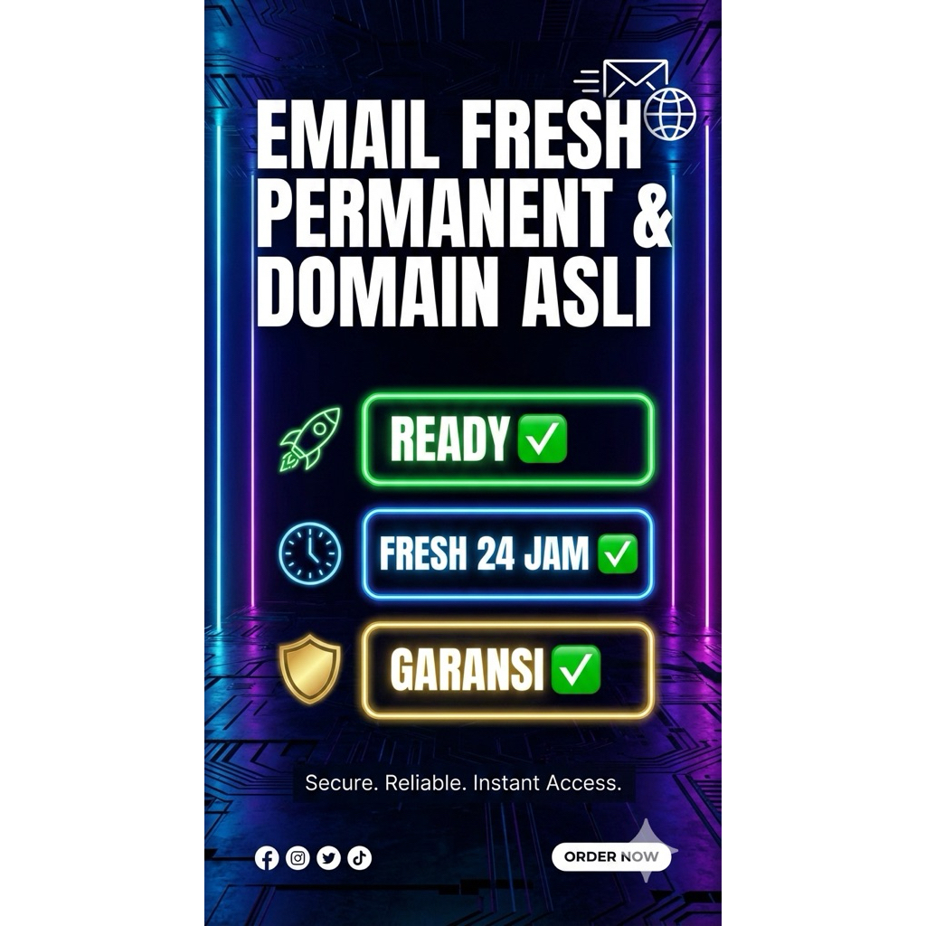 EMAIL FRESH 100% PERMANEN DOMAIN ASLI