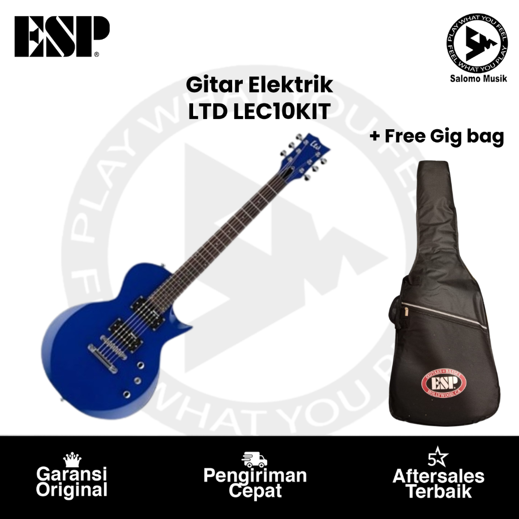 Gitar Elektrik ESP LTD LEC10KIT With Gigbag Varian Warna Original