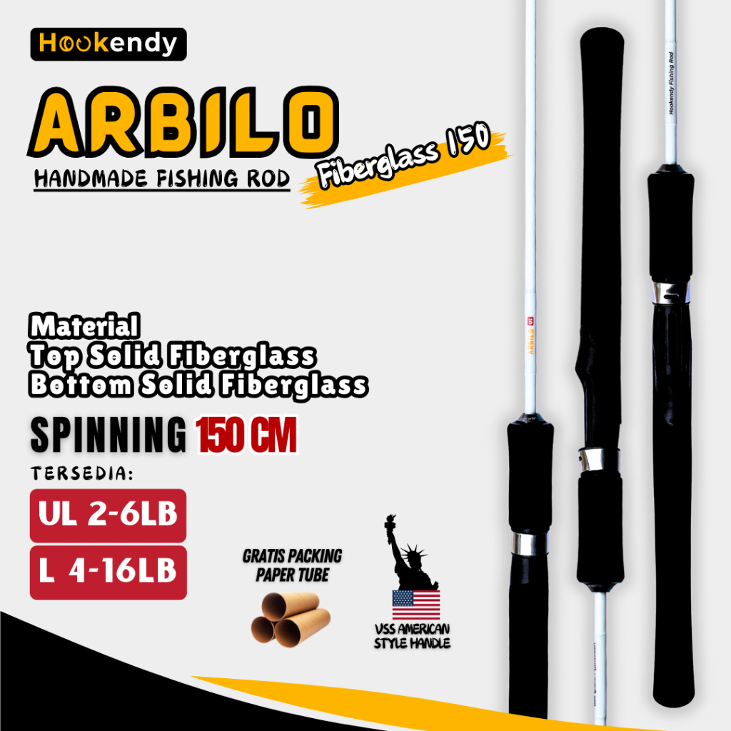 Joran Arbilo Fiberglass Spinning Putih