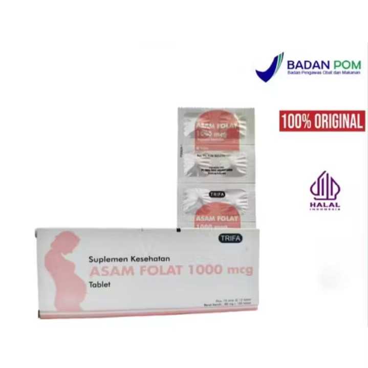 Asam Folat 1000 MCG (Box) Trifa Untuk Ibu Hamil