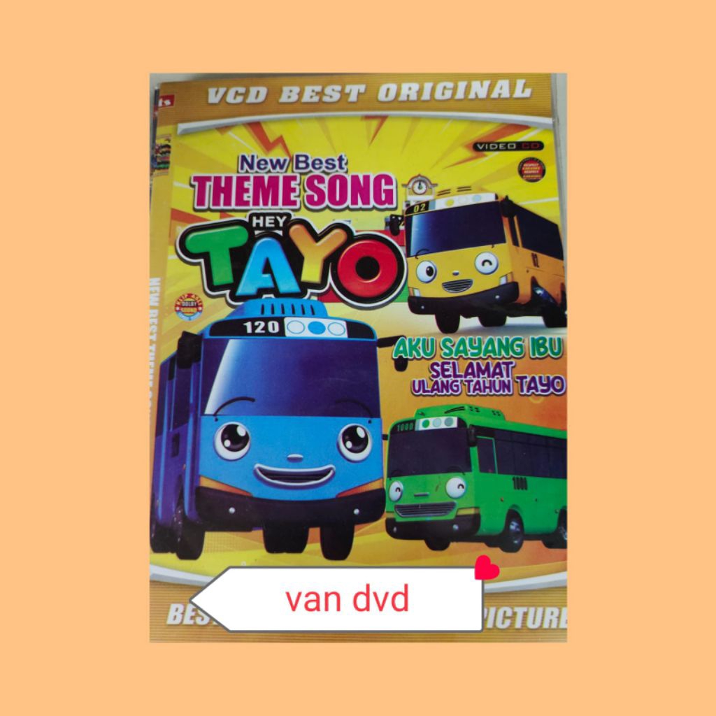 Kaset Musik Video Lagu Anak new best theme song hey Tayo aku sayang ibu"
