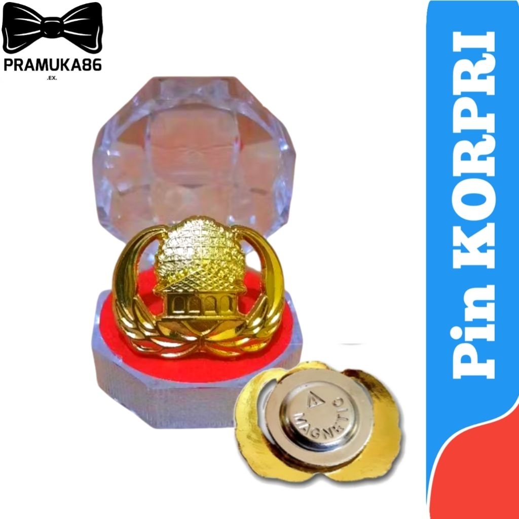 Pin Lencana Korpri ASN Magnet / Pin Korpri Magnet Premium / Pin Korpri ASN Import Halus Mengkilap