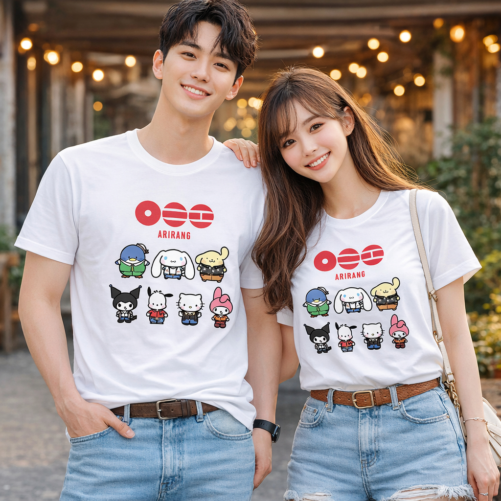 kaos bts arirang world tour / kaos BTS world tour sanrio bahan katun premium