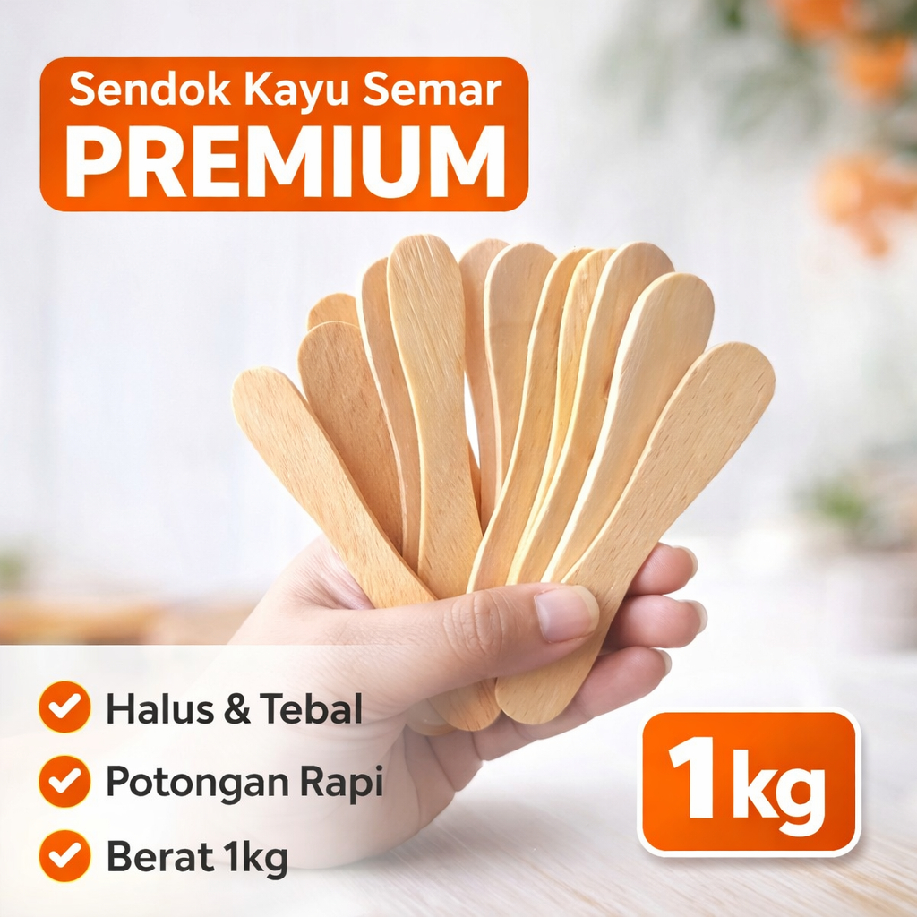 Sendok Es Krim Kayu Jumbo Murah Isi 800 Pcs – Grosir Stik Ice Cream Premium SEMAR