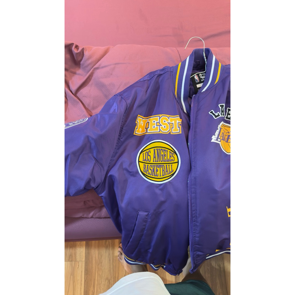 LA Lakers NBA ULTRA GAME Licensed Purple Varsity jacket