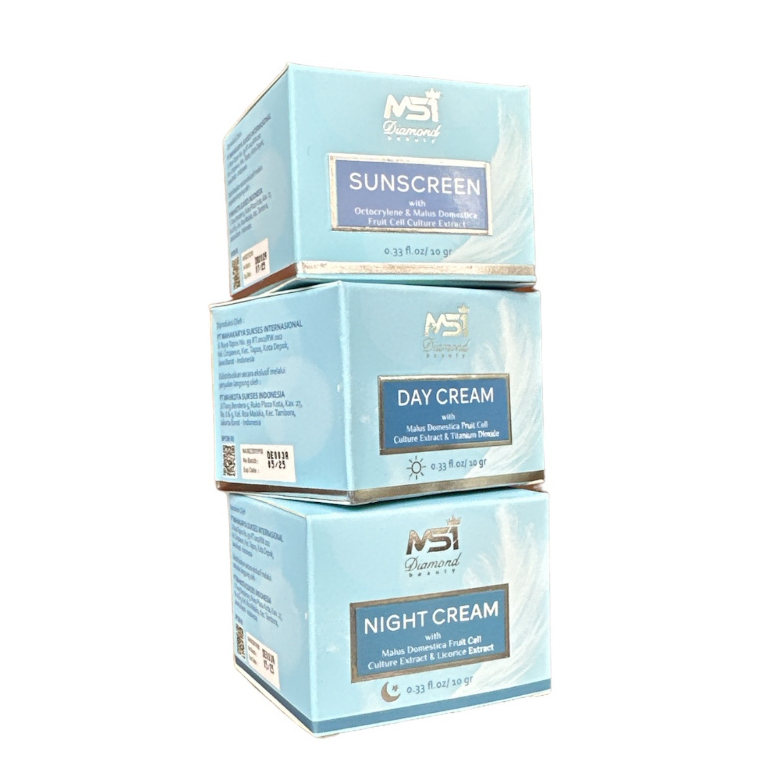 Krim Wajah MSI Day  Night Cream  Sunscreen BPOM  Melembabkan, Mencerahkan, Aman untuk Ibu Hamil & Me