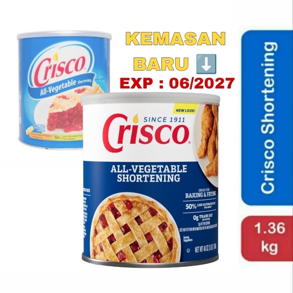 Crisco Shortening All Vegetable 1,36 Kg Mentega Putih 1.36Kg