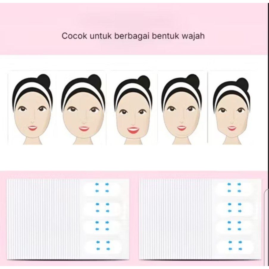 [40pcs] Label Stiker Penirus Wajah Tirus Tanpa Operasi - Korea Face Lift Tape For V Shape Plester Ti