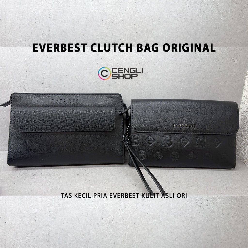 EM01 EVERBEST CLUTCH BAG ORIGINAL/TAS KECIL PRIA EVERBEST KULIT ASLI ORI