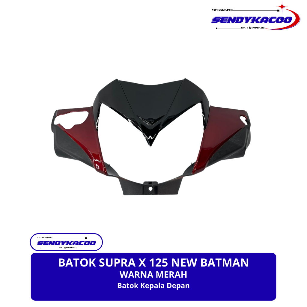 batok depan supra x 125 batman warna merah / batok lampu supra x 125