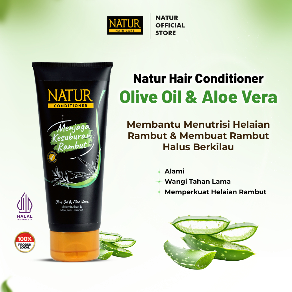 Natur Conditioner Aloevera 165 ml - Kondisioner Kesuburan Rambut