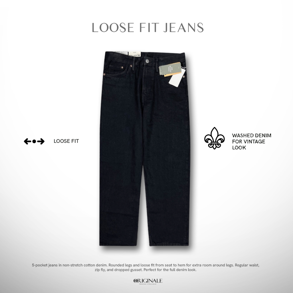 Celana Jeans Pria - Celana Panjang Pria Jeans - Loose Pants Pria - Loose Fit by HM