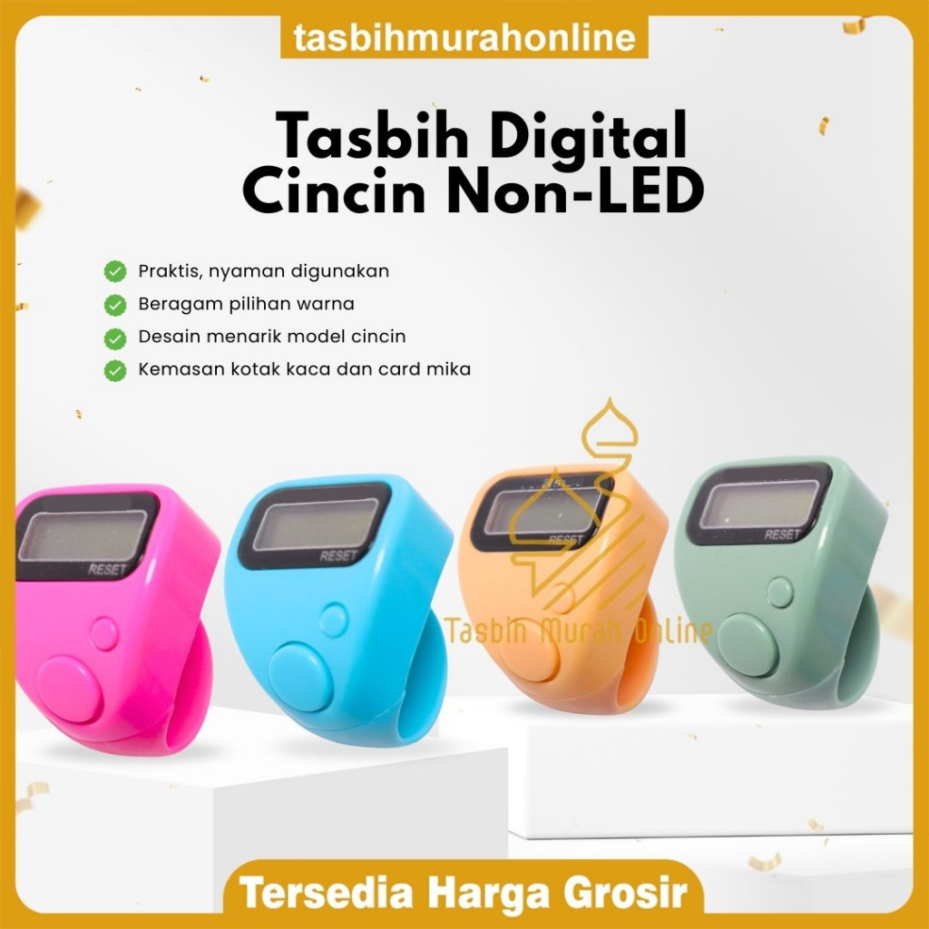Tasbih Digital Cincin NON-LED GRATIS BOX/ CARD
