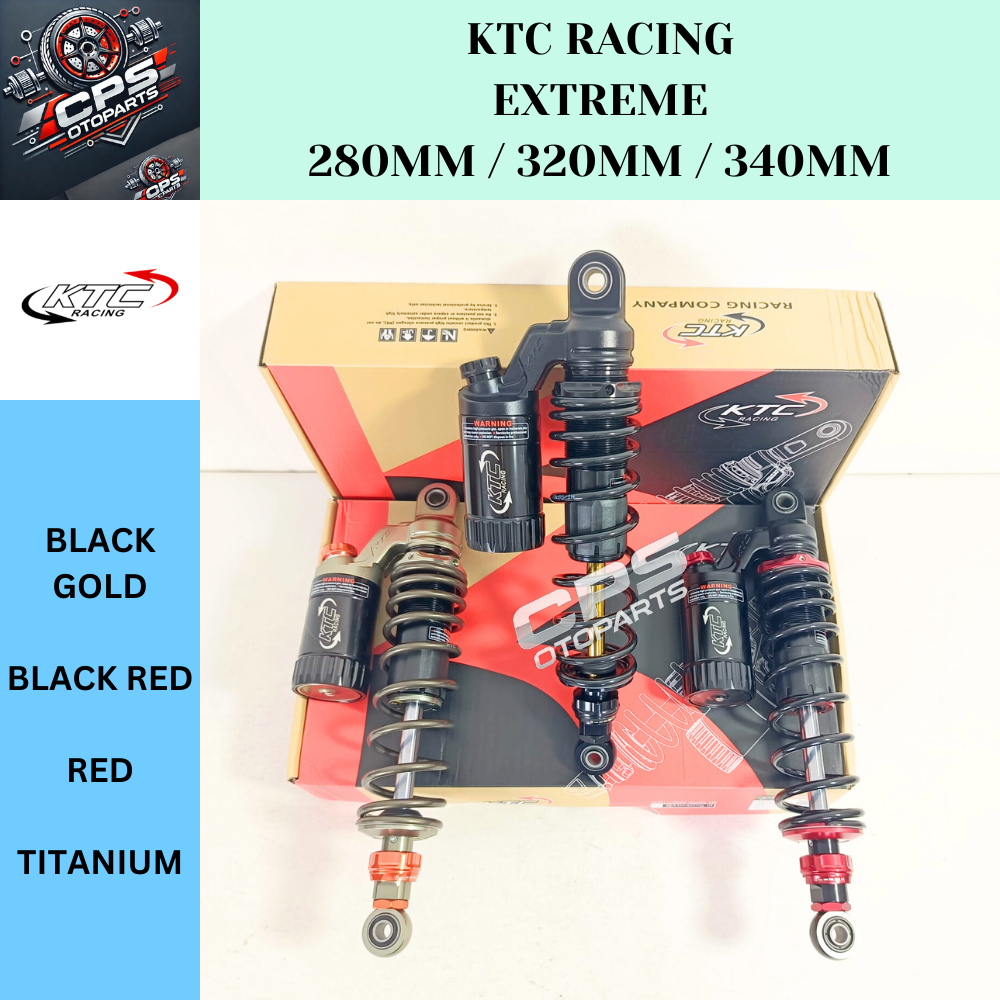 Shock Belakang KTC Extreme | 280mm 320mm 340mm | Supra Revo Jupiter Vega | Empuk & Stabil Original