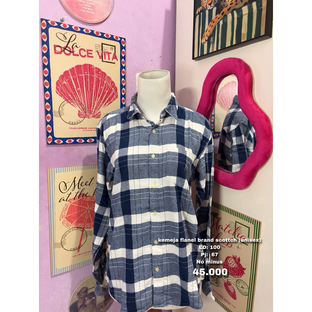 Kemeja Flanel Scotch Preloved + ADM