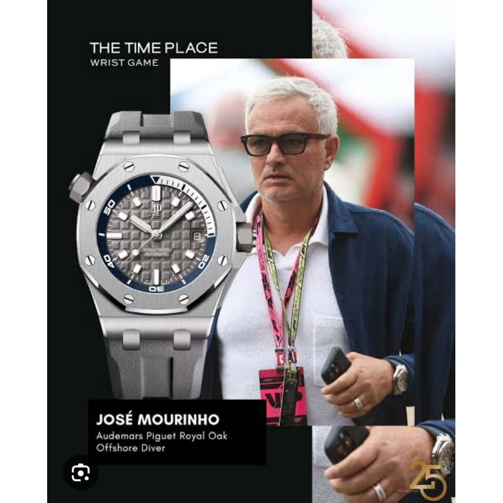 JAM TANGAN SUPER PRIA AP-OFFSHORE TALI RUBBER FULL EMBOS