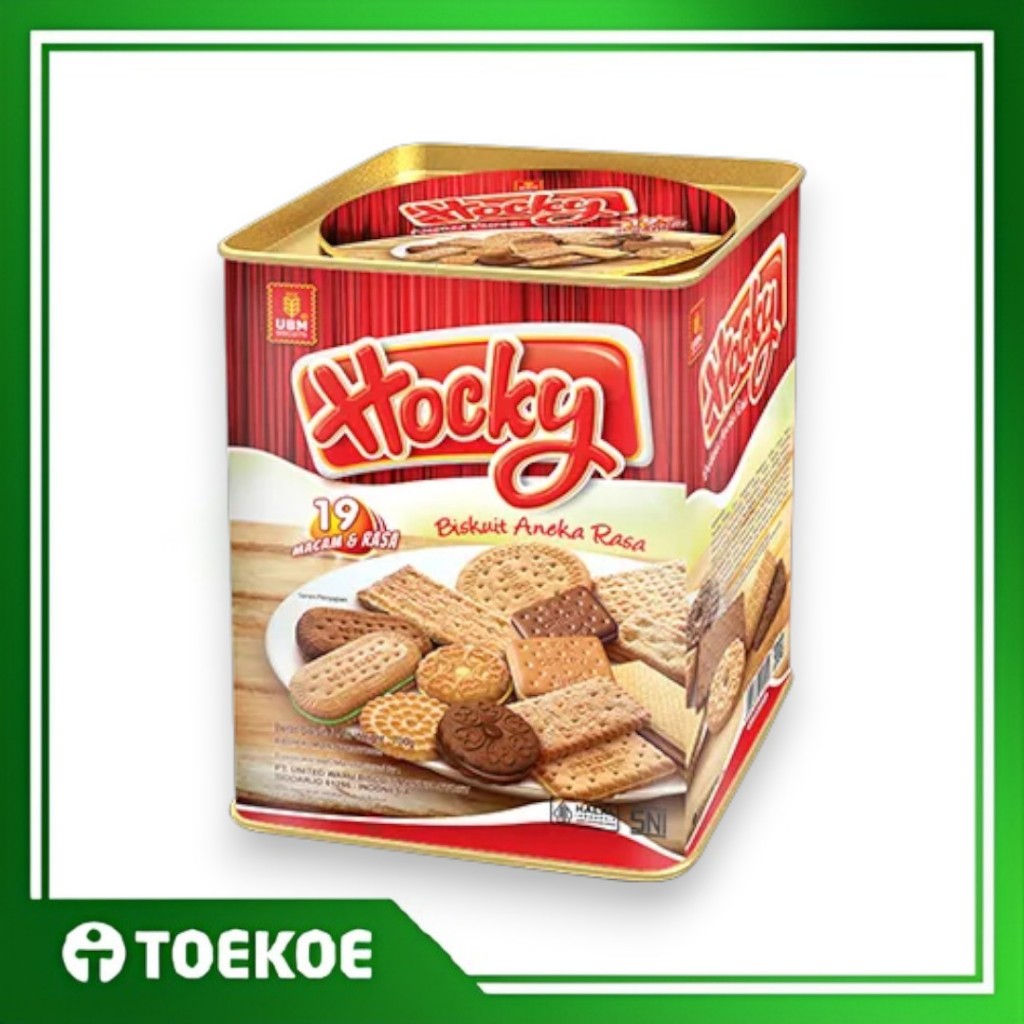 TOEKOE UBM Hocky Assorted Biskuit Kaleng Persegi 700gr